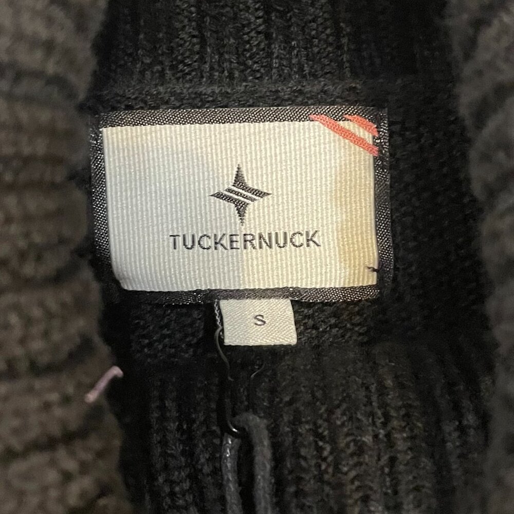 Last Chance! New Tnuck Sophia 100% Wool Gold Button Turtleneck Black Small $298 - Picture 8 of 11
